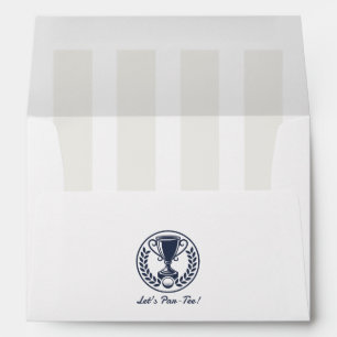 Navy, White & Cloud Dancer Preppy Golf Classic Envelope