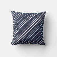 Navy & White Diagonal Stripe Pattern