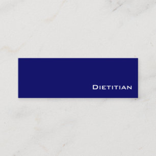 Navy white Dietitian business cards