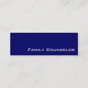 Navy white family counselor business cards