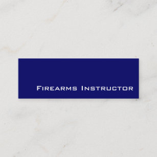 Navy white Firearms Instructor business cards