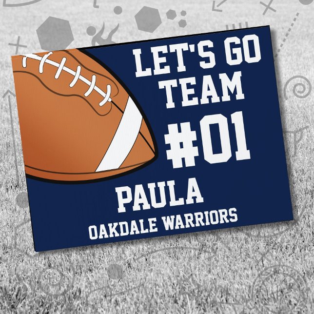 Navy White Football Team Sign (Creator Uploaded)