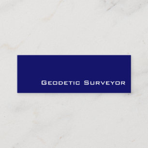 Navy white Geodetic Surveyor business cards