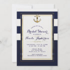 Navy White & Gold Anchor Nautical Bridal Shower