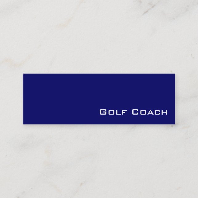 Navy white golf coach business cards (Front)