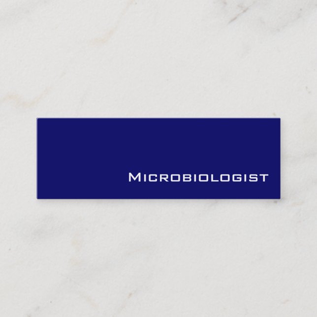 Navy white Microbiologist business cards (Front)