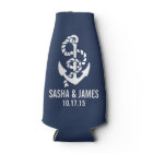 Navy & White Nautical Rope & Anchor Wedding Favor