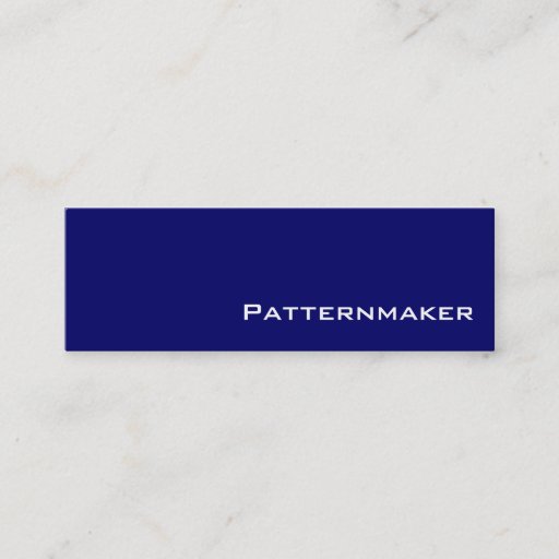 Customizable Navy white Patternmaker business cards
