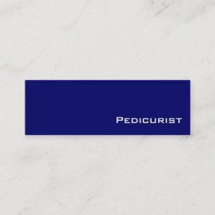 Navy white Pedicurist business cards