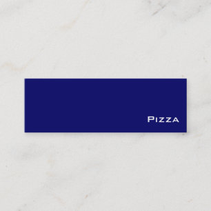 Navy white pizza business cards