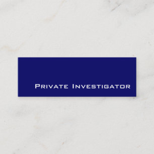 Navy white Private Investigator business cards
