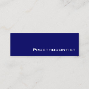 Navy white Prosthodontist business cards