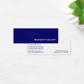 Navy white receptionist business cards (Desk)
