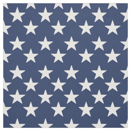 Navy White Stars Fabric