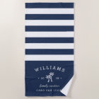 Navy & White Stripe Personalized Family Vacation