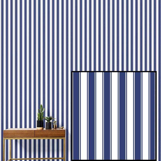 Navy & White Stripes Wallpaper (Creator Uploaded)