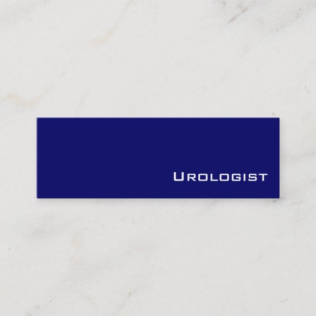 Navy white Urologist business cards (Front)