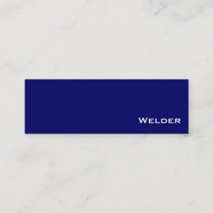 Navy white welder business cards