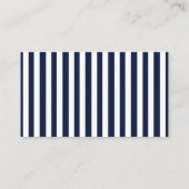 Navy, White, Yellow, Red Striped Place Card (Back)