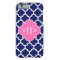 Navy Wht Moroccan #5 Hot Pink 3 Initial Monogram