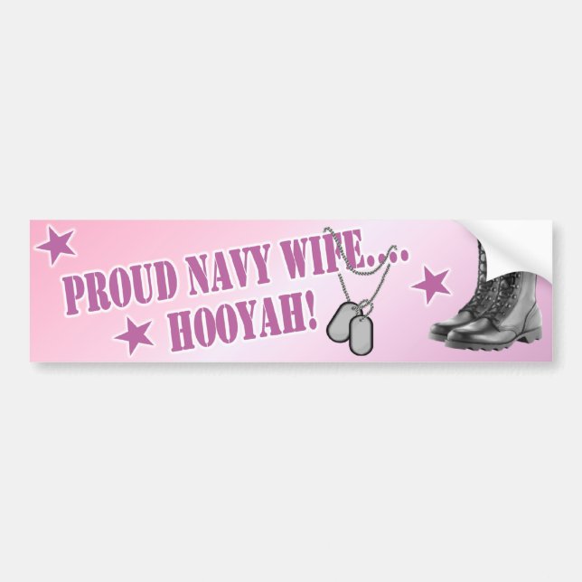 Navy Wife Bumper Sticker (Front)