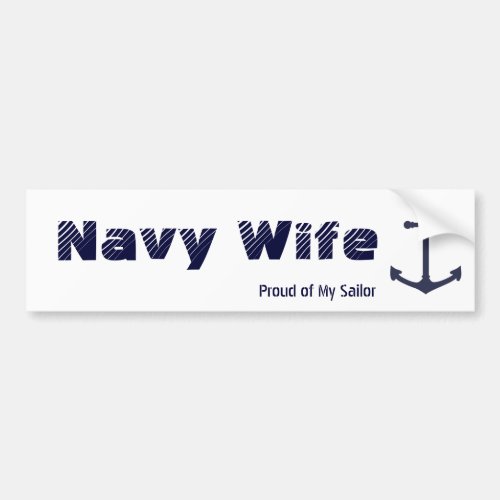 Navy Wife Bumper Sticker