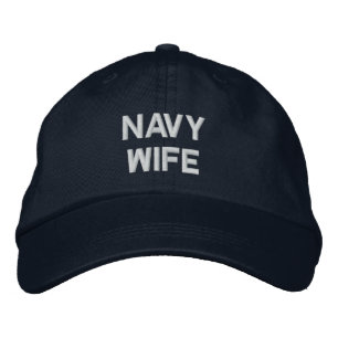 Navy Wife Embroidered Baseball Cap