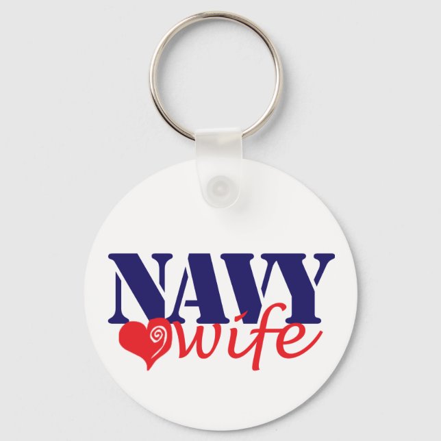 Navy Wife Keychain (Front)