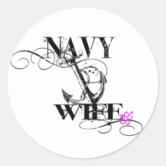 navy wife sticker Zazzle picture