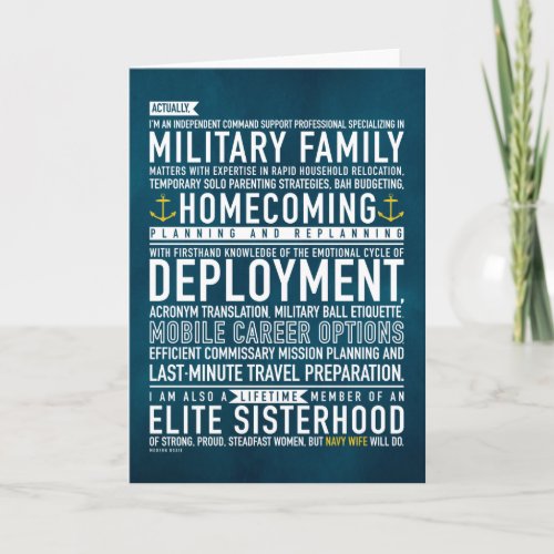 Navy Wife Will Do _ Greeting Card