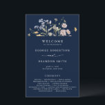Navy Wildflower Meadow Garden Boho Wedding Program<br><div class="desc">Capture the beauty of nature on your special day with our exquisite wildflower watercolor wedding program. Elegant, unique, and blooming with love. Use the text fields to personalize your design with your own wording and details. If you want to change the font style, color or text placement, simply click the...</div>