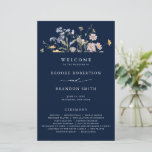 Navy Wildflower Meadow Garden Boho Wedding Program<br><div class="desc">Capture the beauty of nature on your special day with our exquisite wildflower watercolor wedding program. Elegant, unique, and blooming with love. Use the text fields to personalize your design with your own wording and details. If you want to change the font style, color or text placement, simply click the...</div>