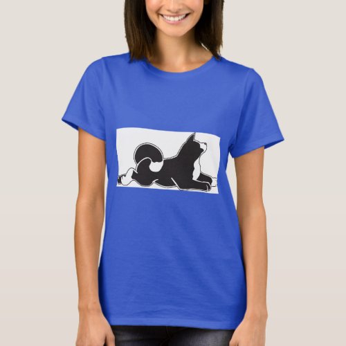 Navy Womens MARS Akita T_Shirt