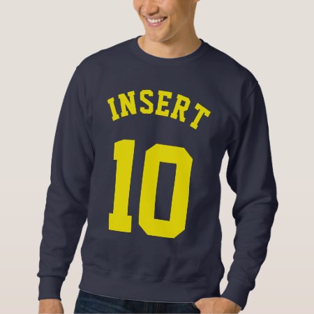 Navy & Yellow Adults | Sports Jersey Design Sweatshirt