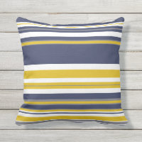 Navy Yellow and Gray Stripes