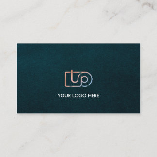 Navy Yellow Simple Professional  Business Card