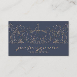 Navy Yoga Instructor namaste meditation trainer Business Card