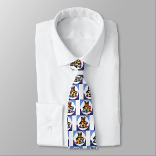 Navy Yorkie Poo Neck Tie