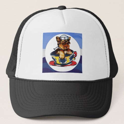 Navy Yorkie Poo Trucker Hat