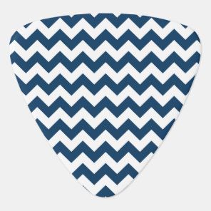 Navy Zigzag, Navy Chevron, Geometric Pattern Guitar Pick
