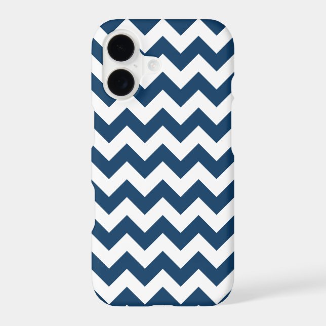 Navy Zigzag, Navy Chevron, Geometric Pattern Iphone Case (Back)