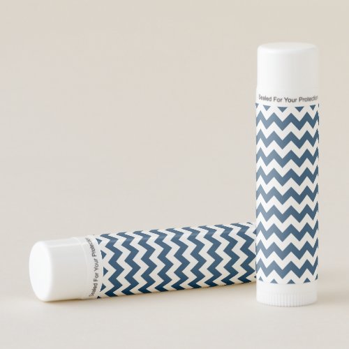 Navy Zigzag Navy Chevron Geometric Pattern Lip Balm