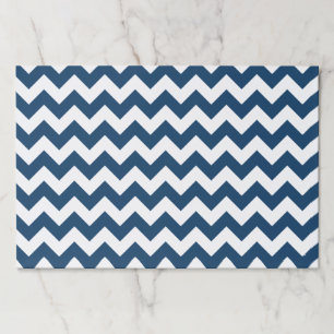 Navy Zigzag, Navy Chevron, Geometric Pattern Paper Pad