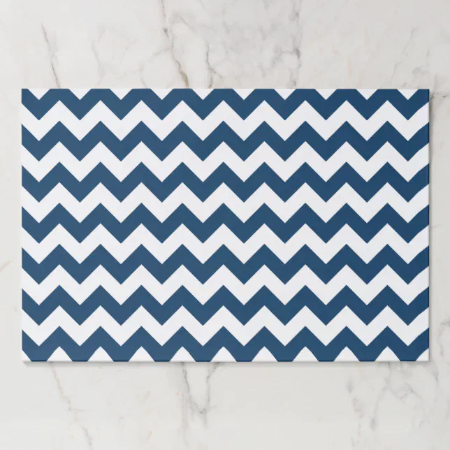 Navy Zigzag, Navy Chevron, Geometric Pattern Paper Pad | Zazzle