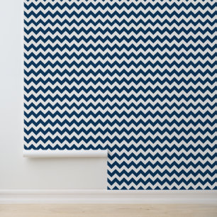 Navy Zigzag, Navy Chevron, Geometric Pattern Wallpaper