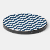 Navy Zigzag, Navy Chevron, Geometric Pattern Wireless Charger (Front 2)