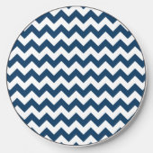 Navy Zigzag, Navy Chevron, Geometric Pattern Wireless Charger (Front)