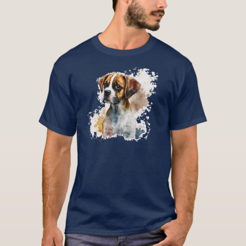 Navyblue color t_shirt cute dog design casual wear