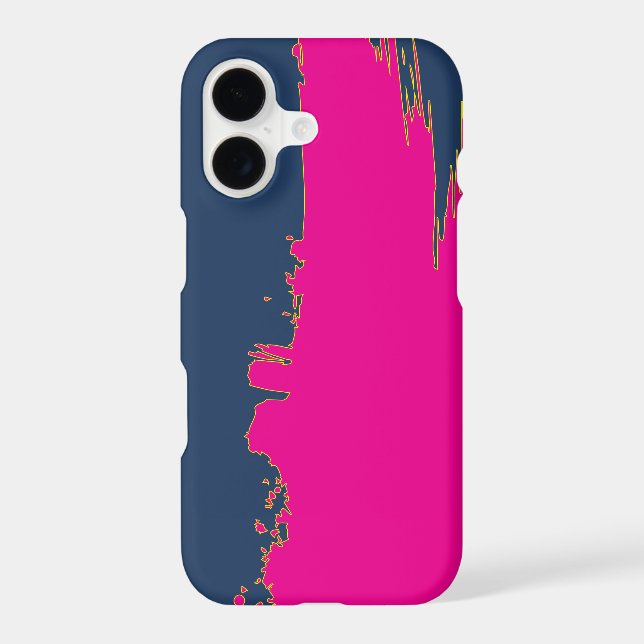 NavyBlue  PinkSplash Iphone Case (Back)