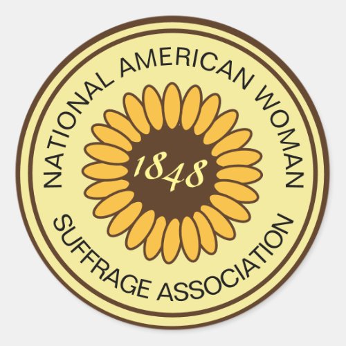 NAWSA Suffrage historic button womens vote Classic Round Sticker